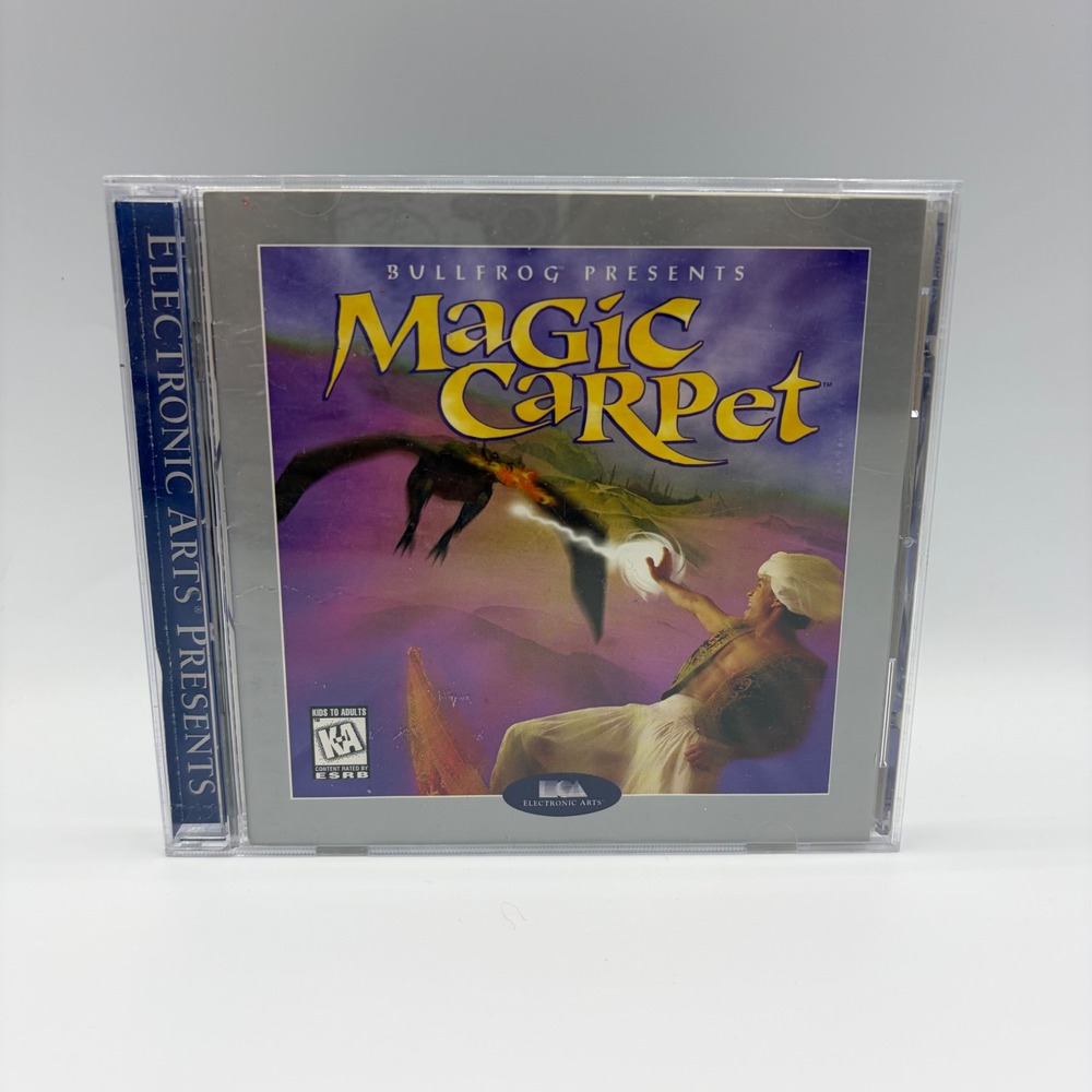 Magic Carpet PC CD-ROM 1995 Bullfrog Electronic Arts Vintage Big Box Rated K-A